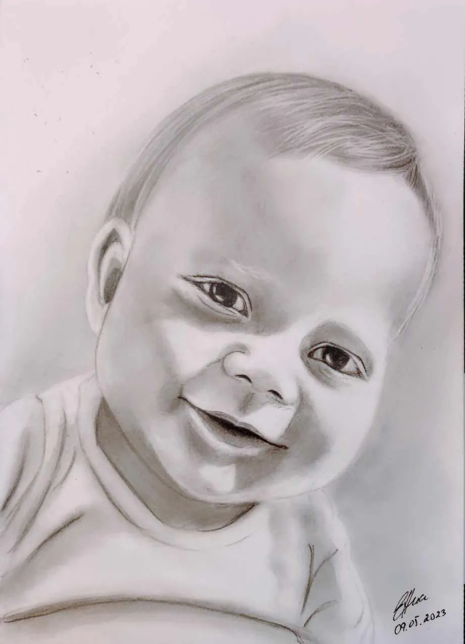 Portret ze zdjęcia - dziecko