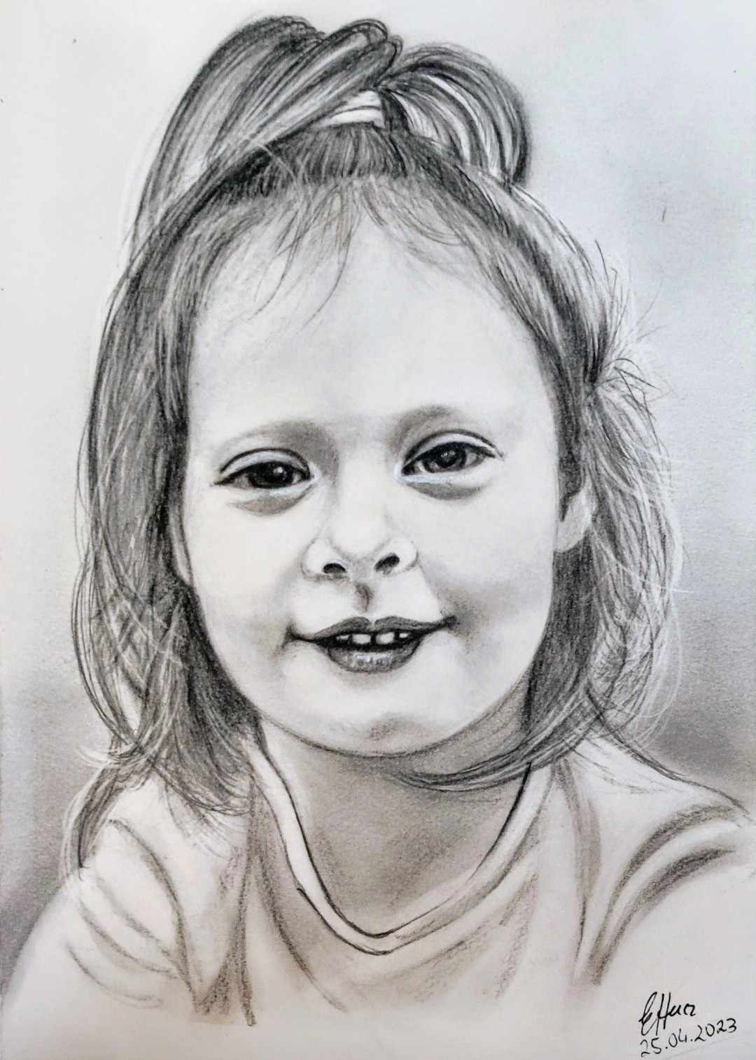 Portret ze zdjęcia - dziewczynka